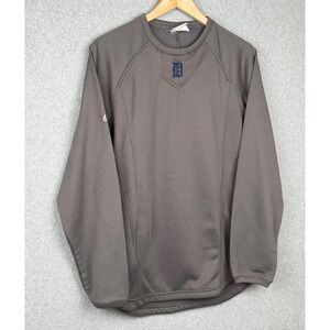 Majestic Detroit Tigers Therma Base Gray Pullover Crew Neck Shirt  Medium